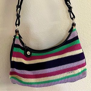 The Sak Striped Crochet Shoulder Bag